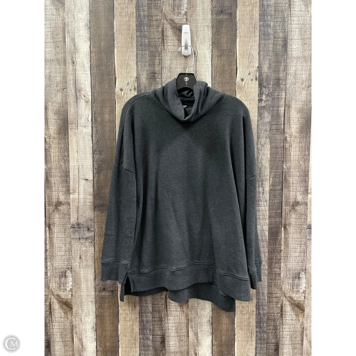 Sweatshirt Collar By Time And Tru In Grey, Size: S