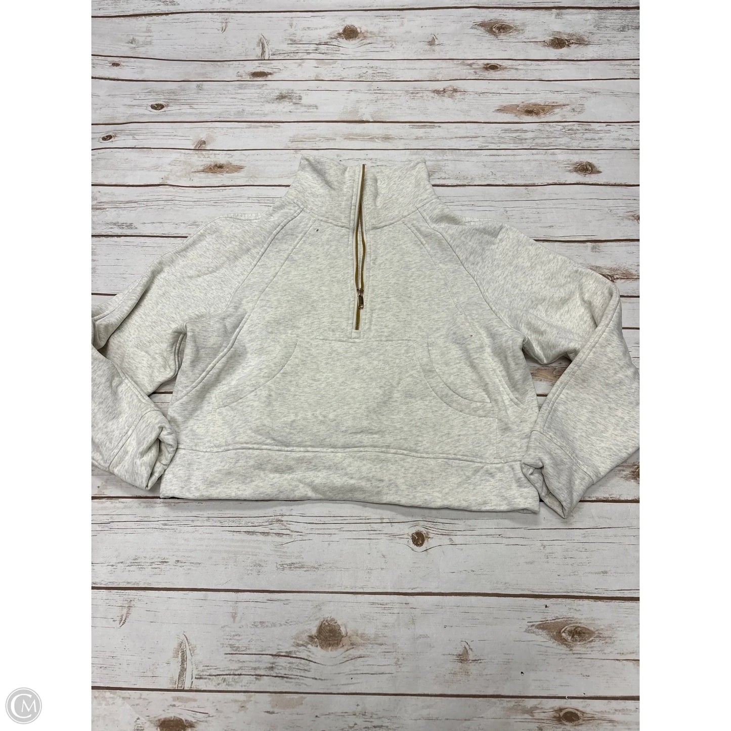 Athletic Sweatshirt Hoodie By Cmf In Ivory, Size: M