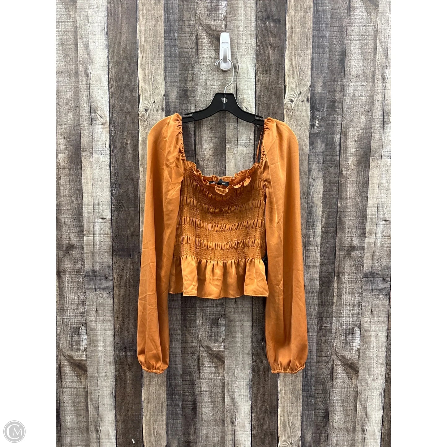Top Long Sleeve By Cmf In Orange, Size: Xl