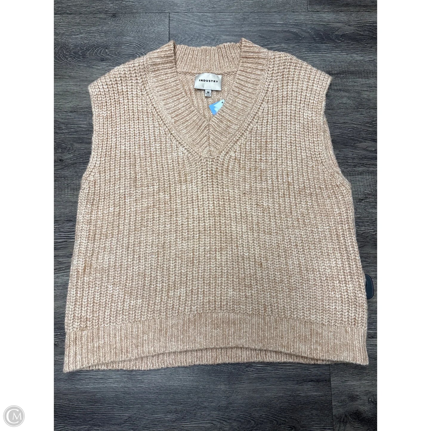 Vest Sweater By Industry In Tan, Size: M