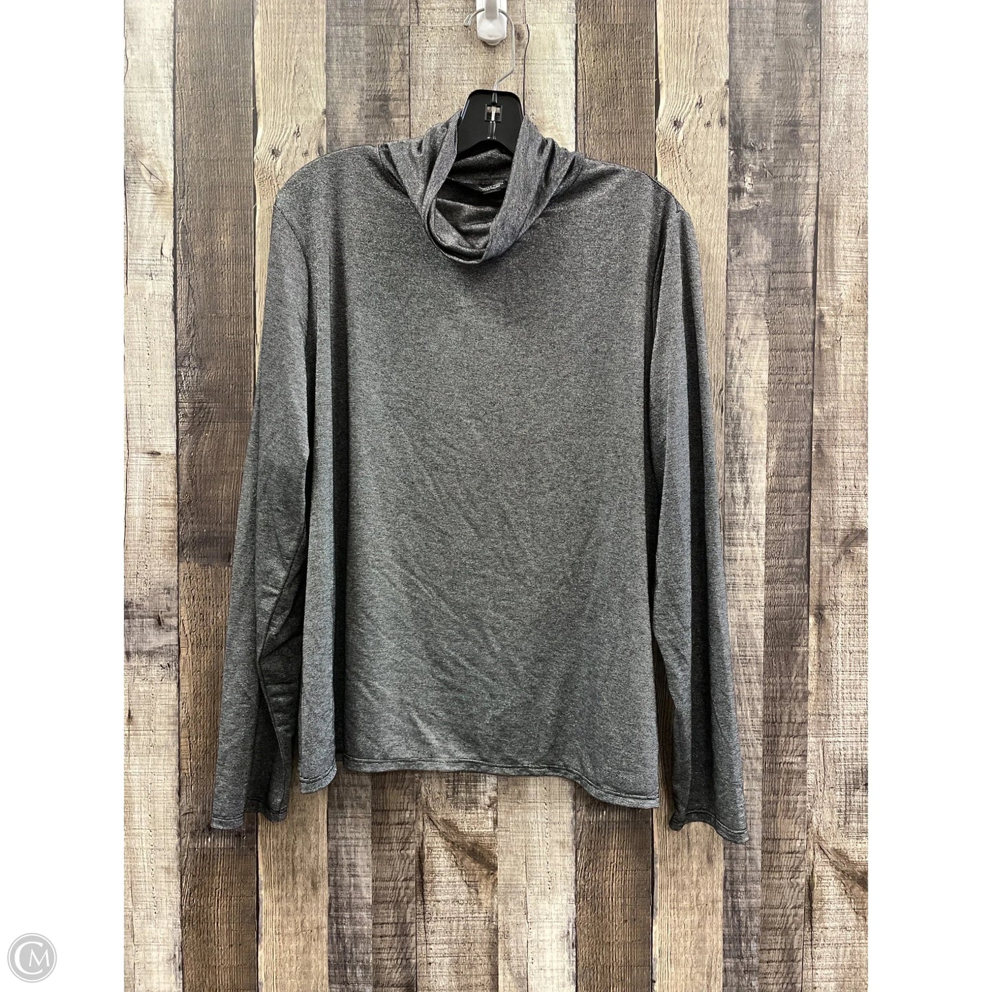 Top Long Sleeve By Simply Vera In Grey, Size: Xxl