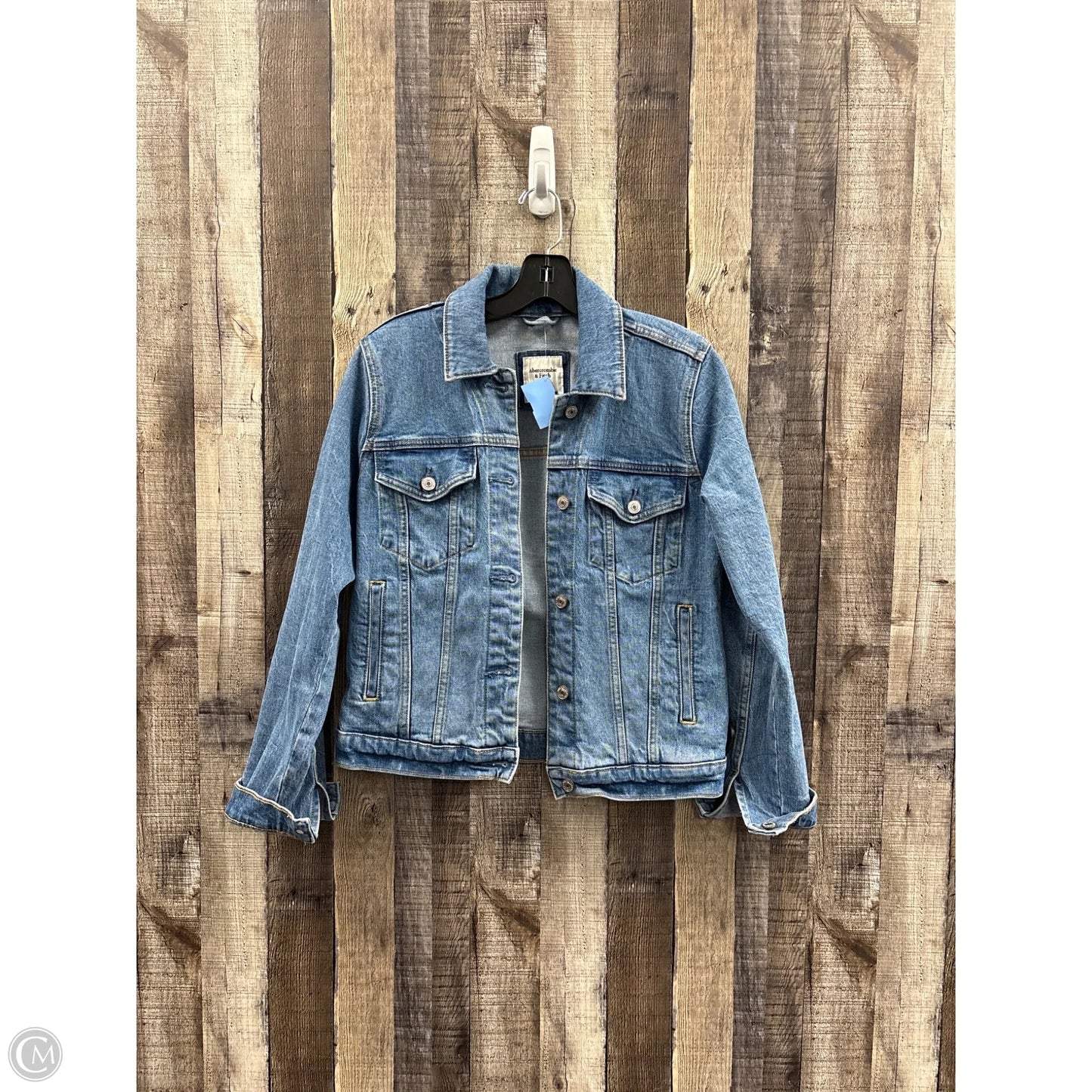 Jacket Denim By Abercrombie And Fitch In Blue Denim, Size: M