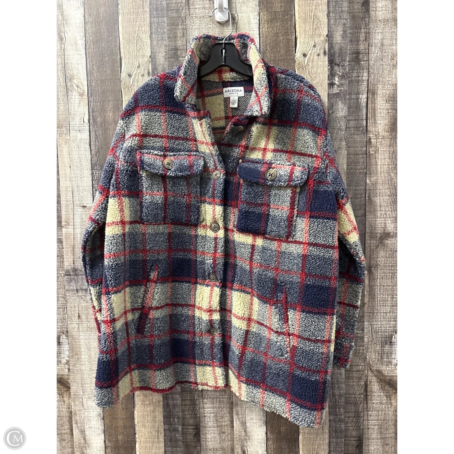 Jacket Shirt By Arizona In Plaid Pattern, Size: Xl