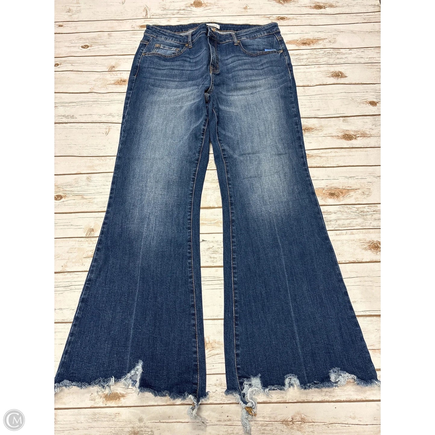 Jeans Wide Leg By Cme In Blue Denim, Size: 1x