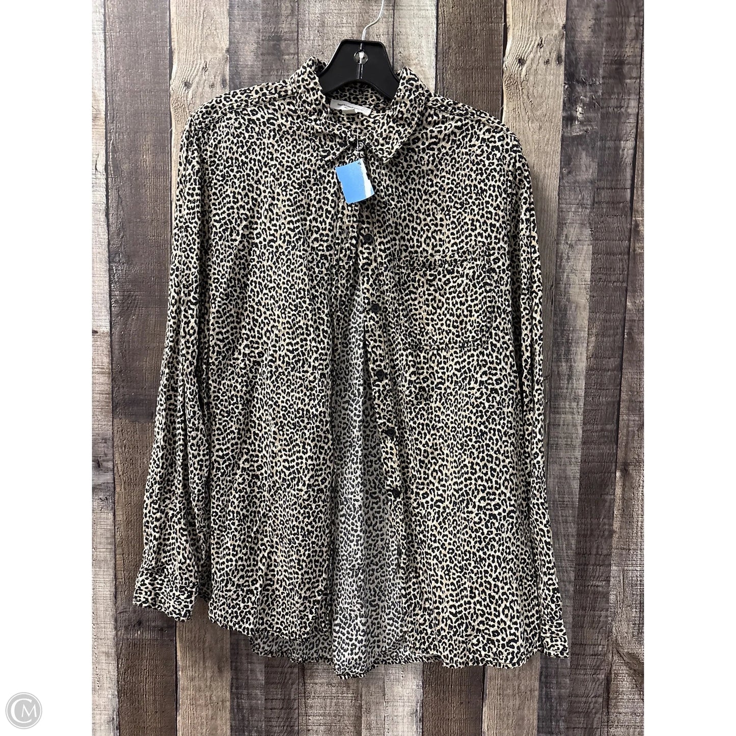 Top Long Sleeve By Beachlunchlounge In Animal Print, Size: L