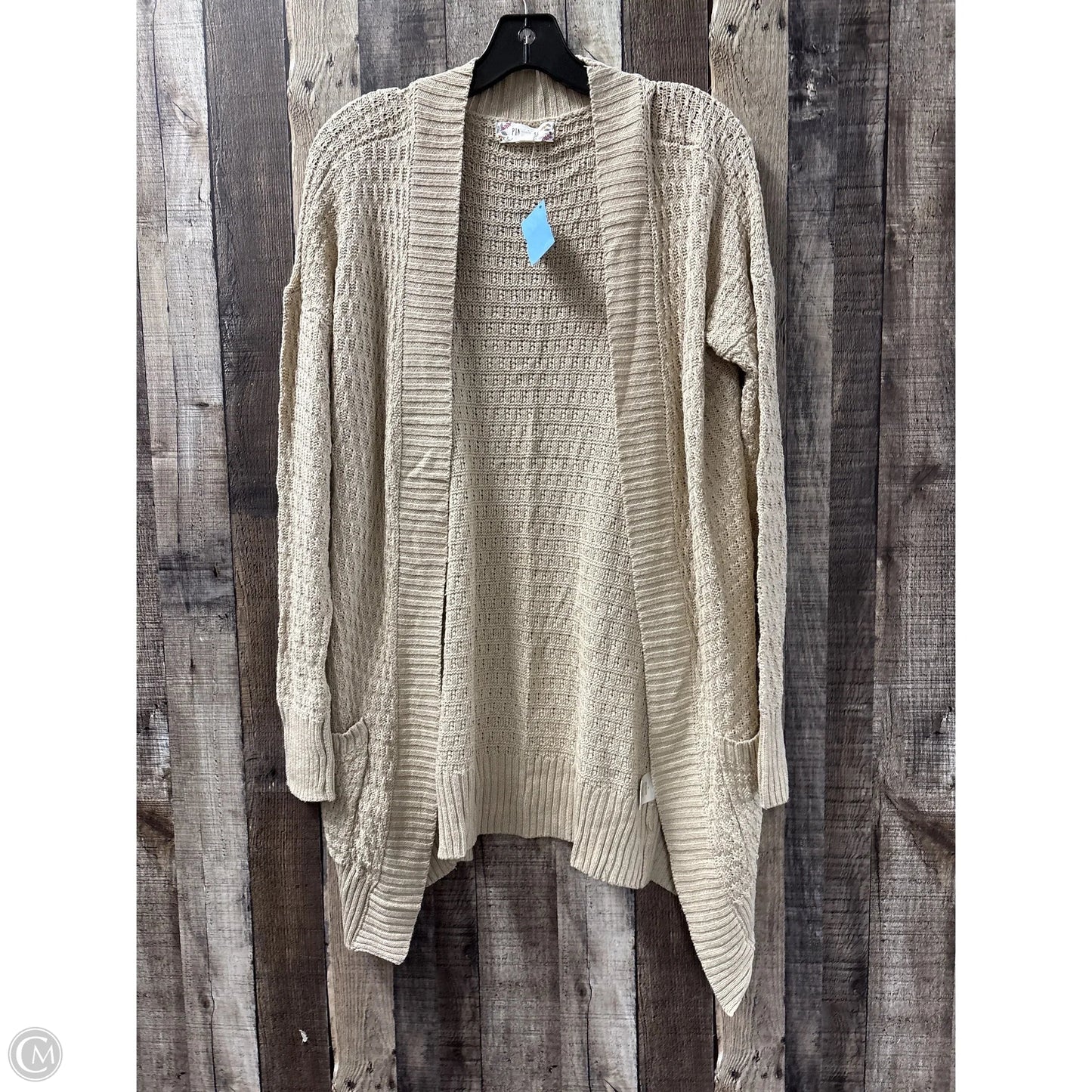 Cardigan By Pink Rose In Tan, Size: M