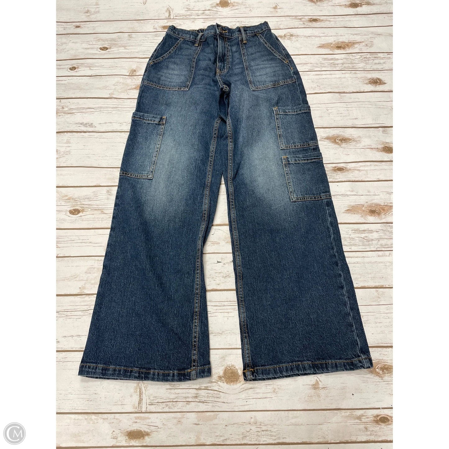 Jeans Wide Leg By No Boundaries In Blue Denim, Size: S