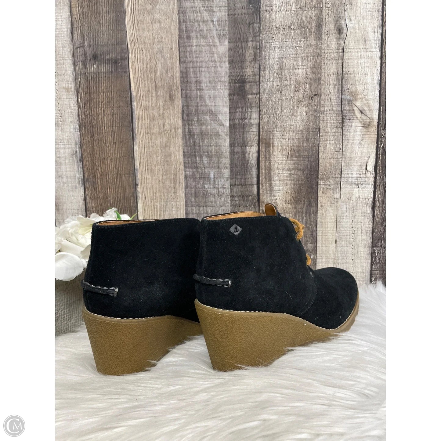 Shoes Heels Wedge By Sperry In Black, Size: 8