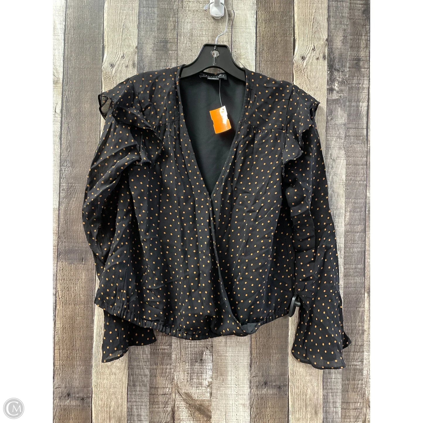 Top Long Sleeve By Sanctuary In Polkadot Pattern, Size: Xs
