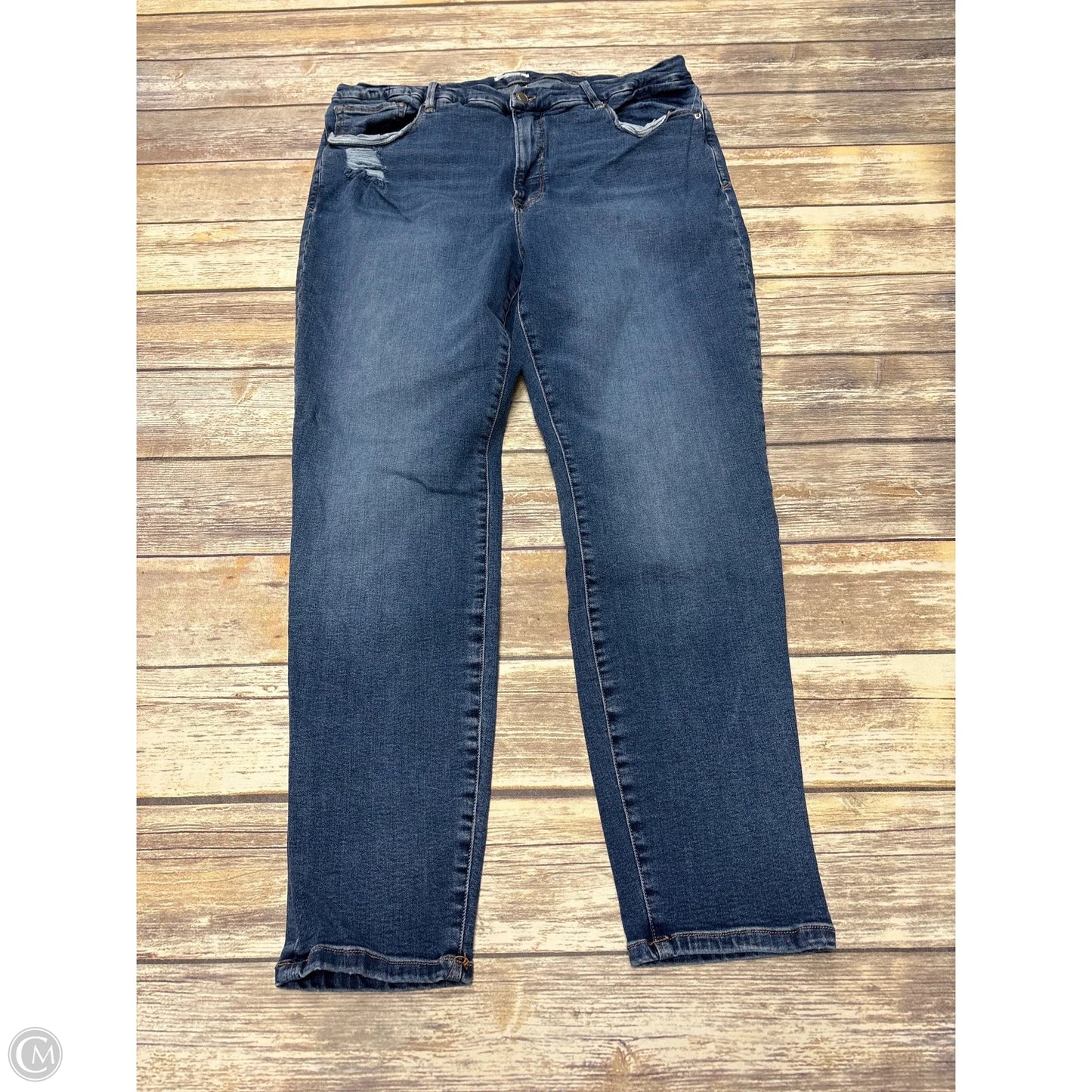 Jeans Skinny By Good American In Blue Denim, Size: 18