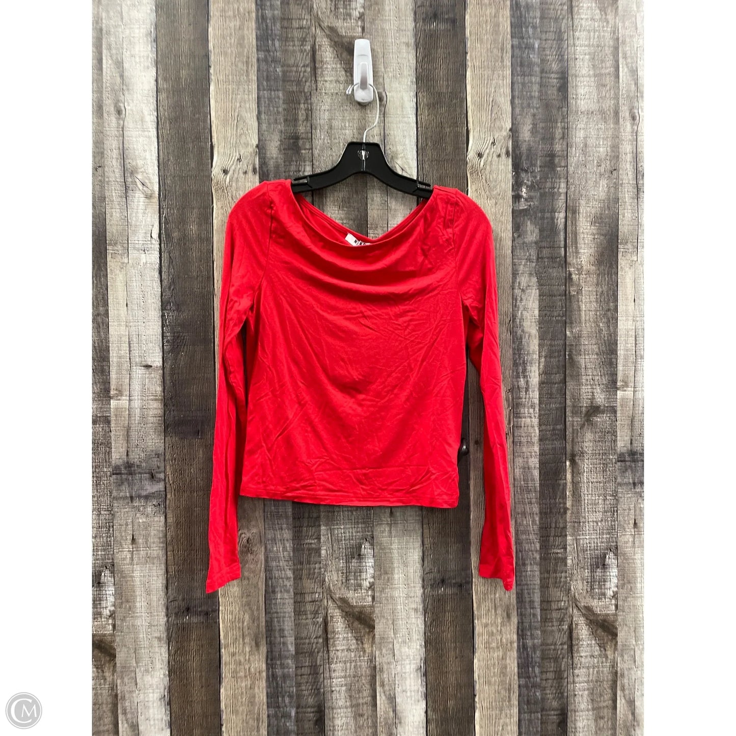 Top Long Sleeve By Cme In Red, Size: M