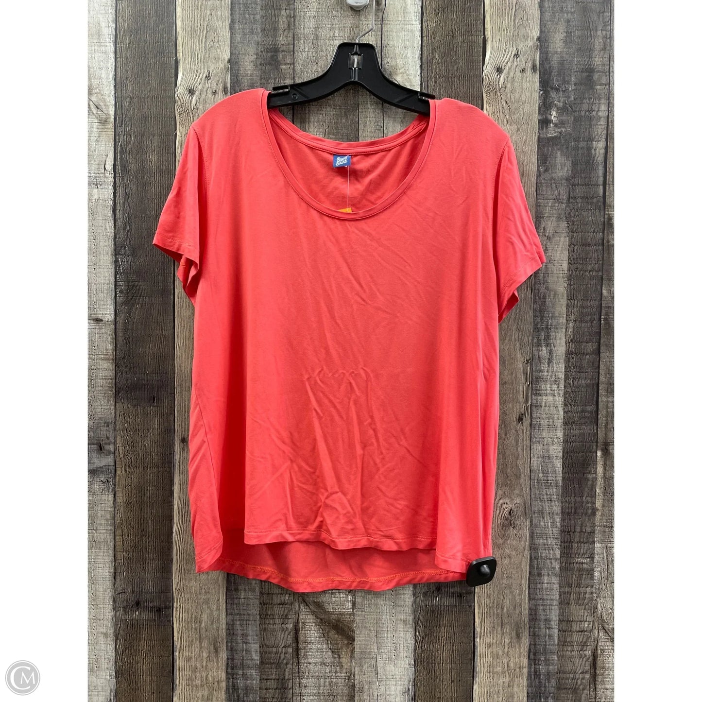 Top Short Sleeve By Cme In Coral, Size: L