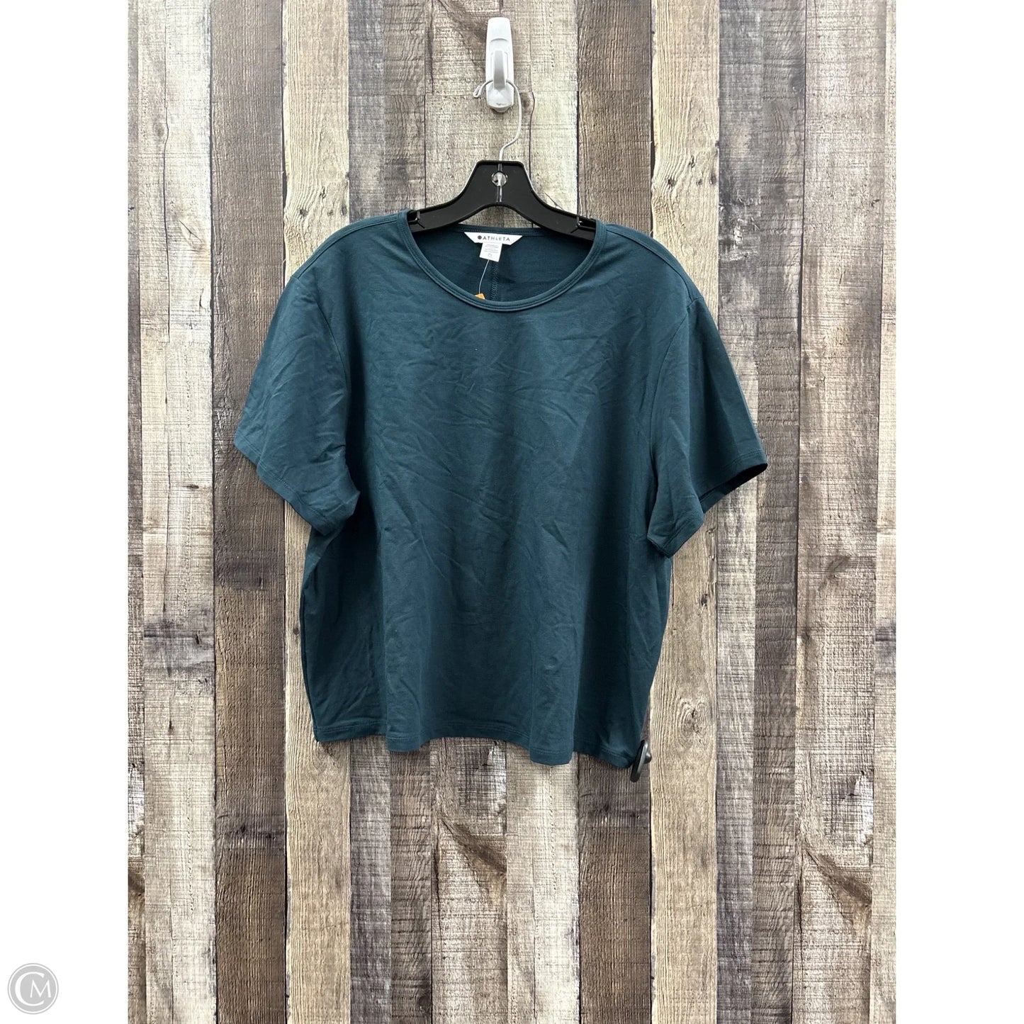 Athletic Top Short Sleeve By Athleta In Green, Size: Xl