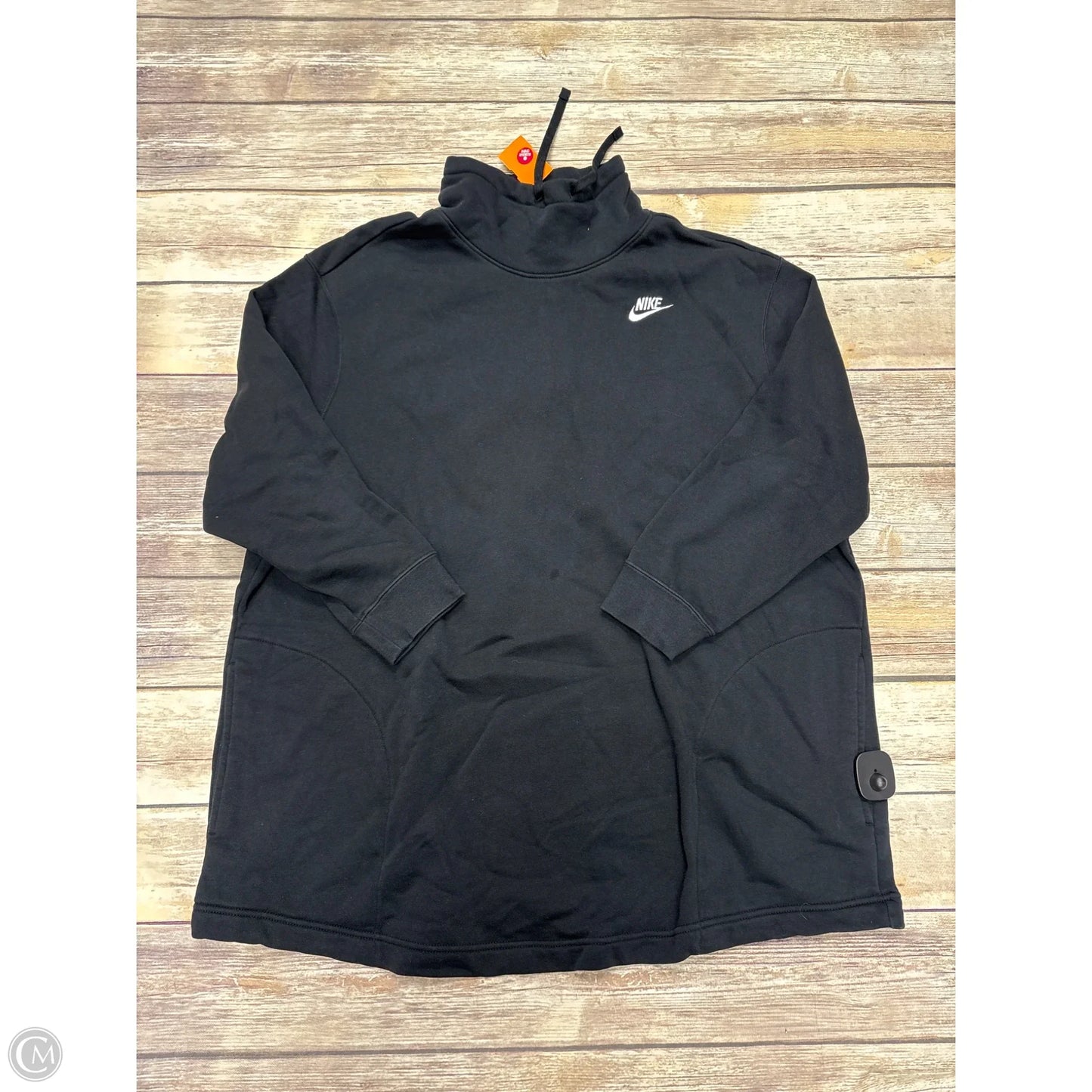 Athletic Sweatshirt Collar By Nike In Black, Size: 1x
