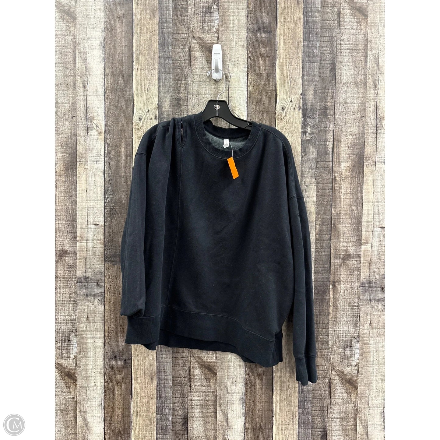 Sweatshirt Crewneck By Fabletics In Black, Size: Xl