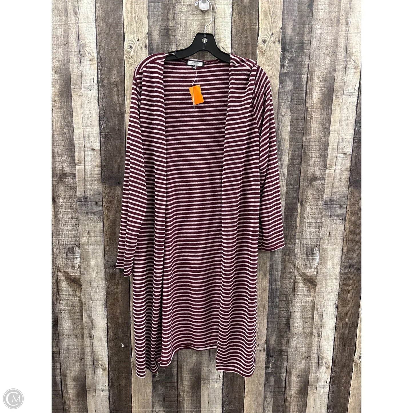 Cardigan By Discreet Wear In Striped Pattern, Size: 2x