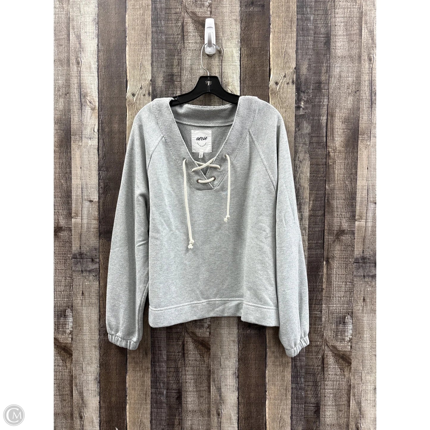 Sweatshirt Collar By Aerie In Grey, Size: M