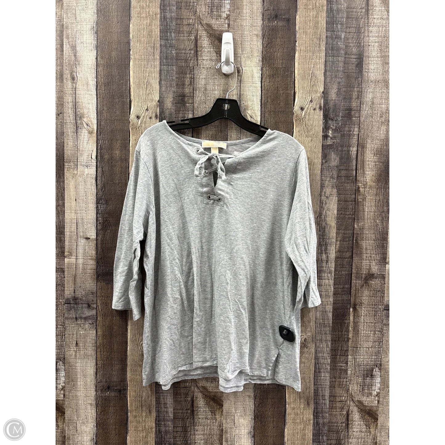 Top Long Sleeve By Michael By Michael Kors In Grey, Size: 1x