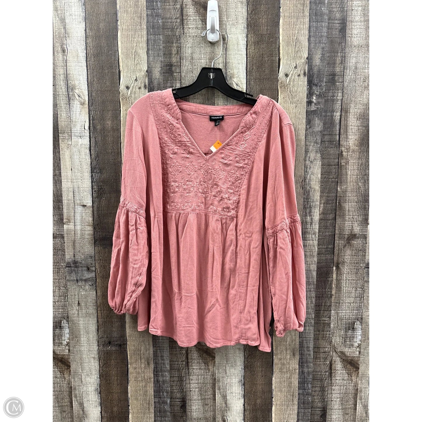 Top Long Sleeve By Torrid In Pink, Size: 10