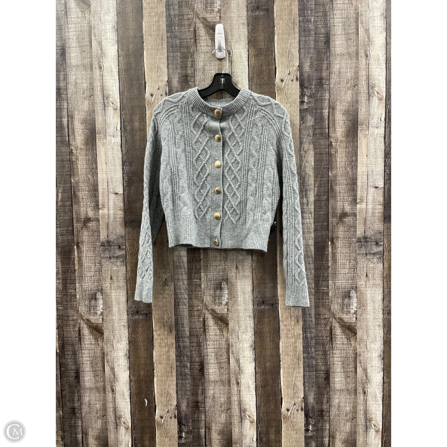 Sweater Cardigan By Universal Thread In Grey, Size: S