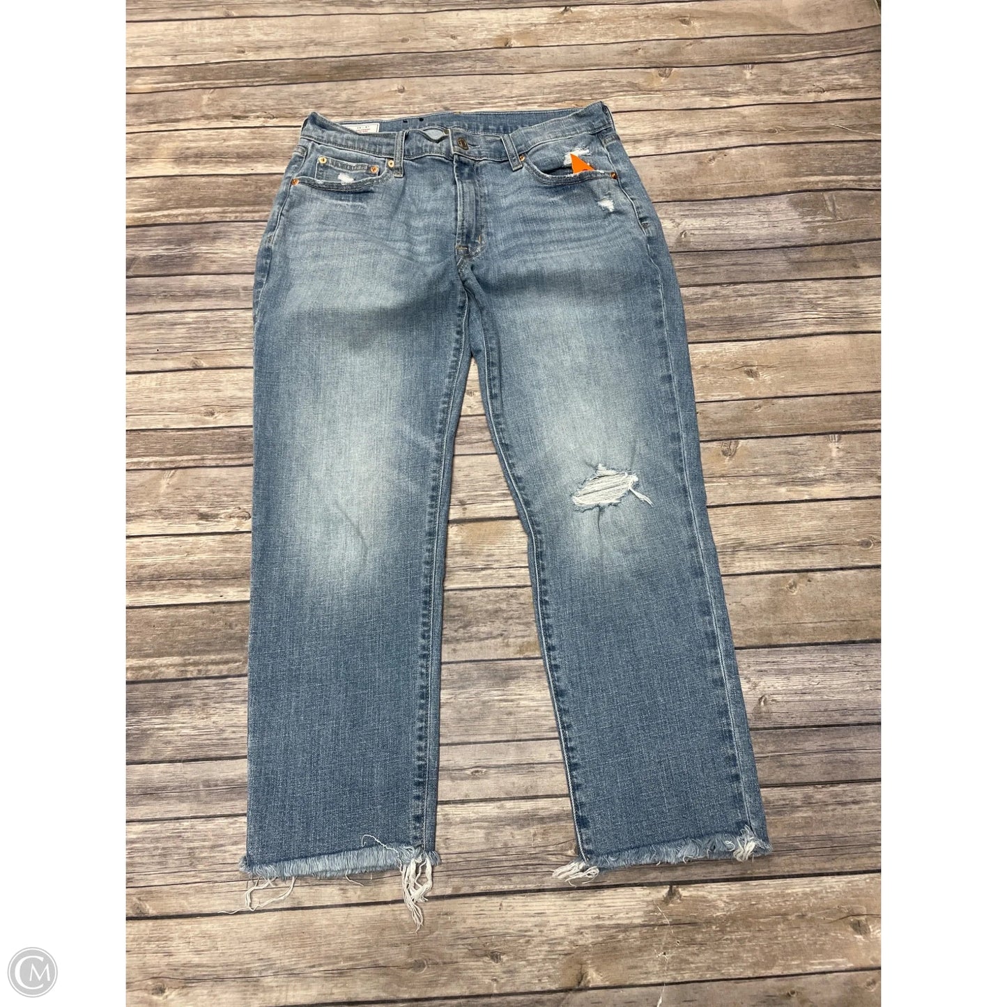 Jeans Straight By Gap In Blue Denim, Size: 8
