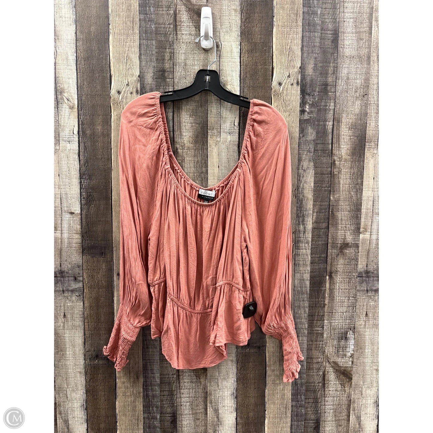 Top Long Sleeve By Eloquii In Pink, Size: 3x