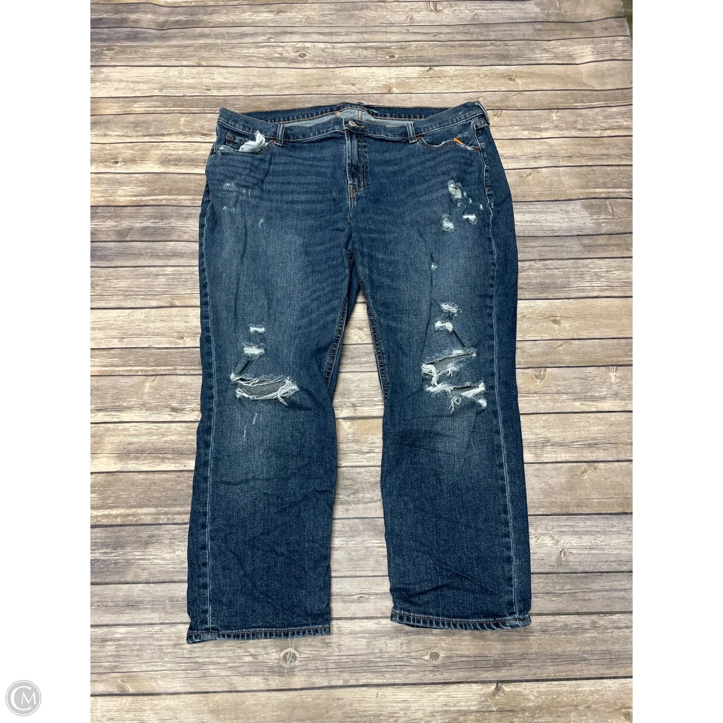Jeans Boyfriend By Old Navy In Blue Denim, Size: 18
