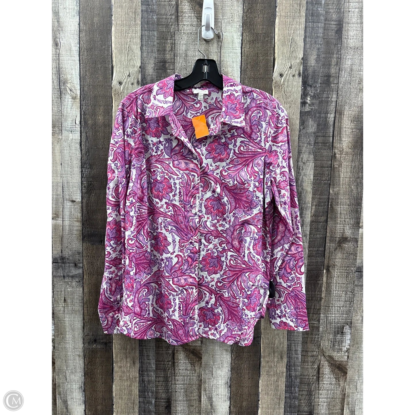 Top Long Sleeve By Talbots In Paisley Print, Size: S