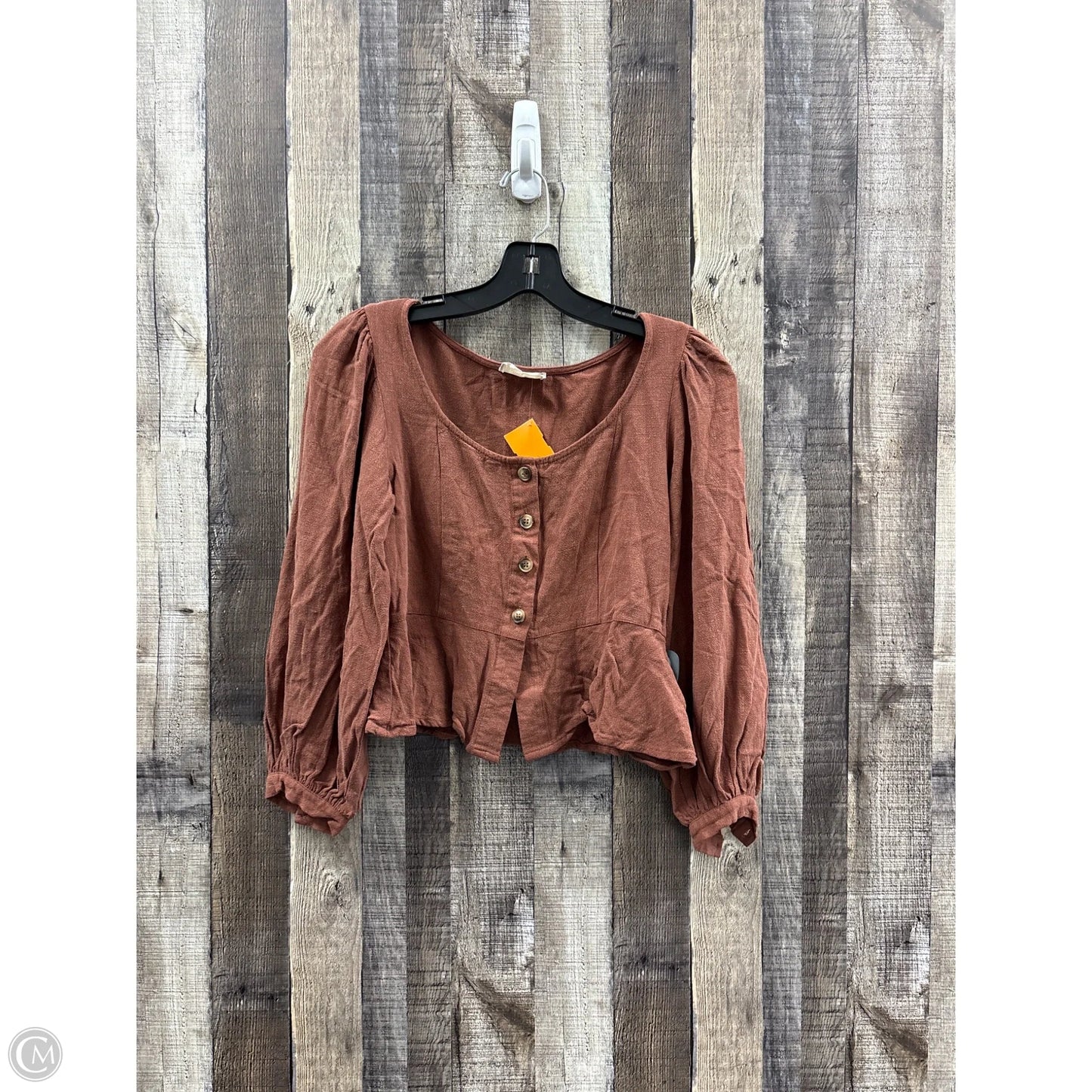 Top Long Sleeve By Altard State In Brown, Size: S