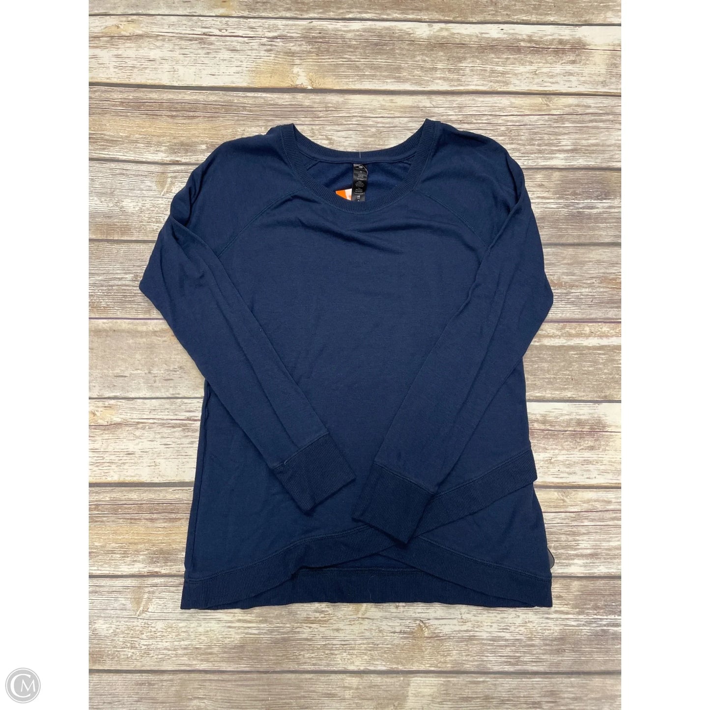 Top Long Sleeve By Yogalicious In Navy, Size: M