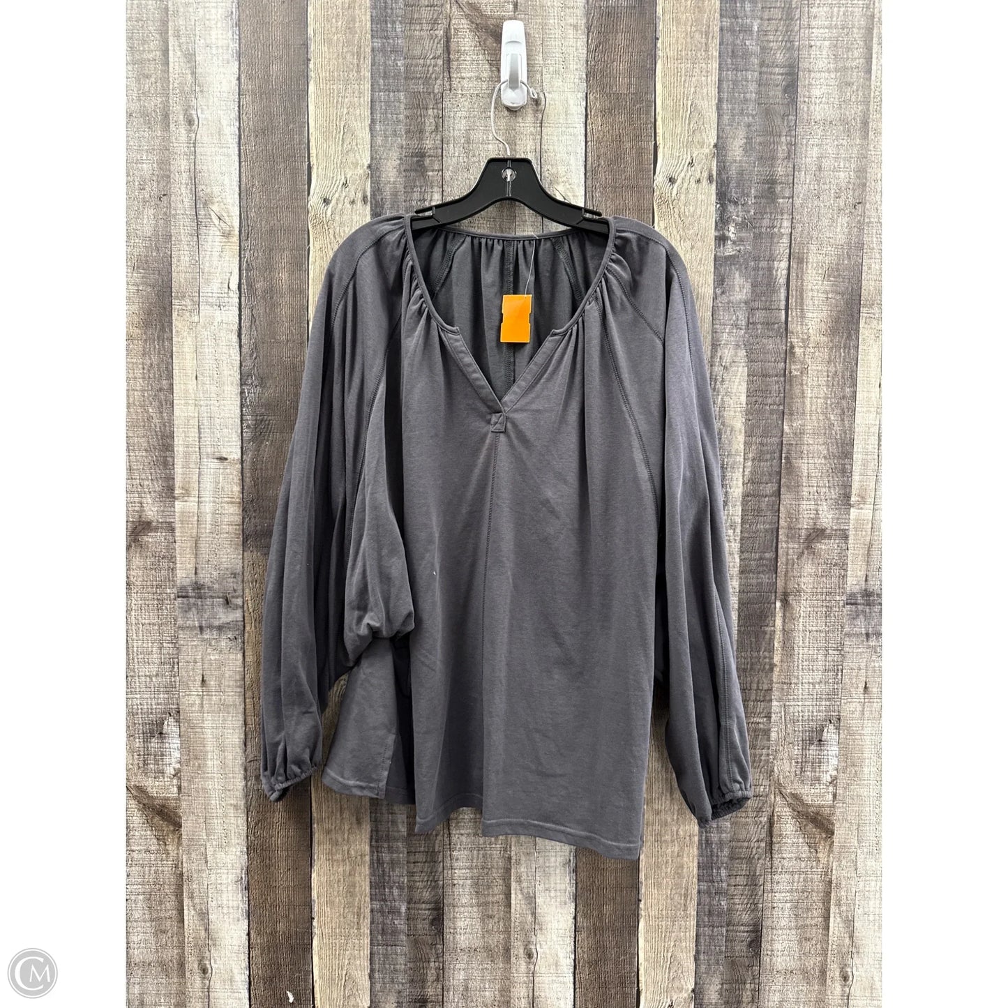 Top Long Sleeve By Cmf In Grey, Size: Xl