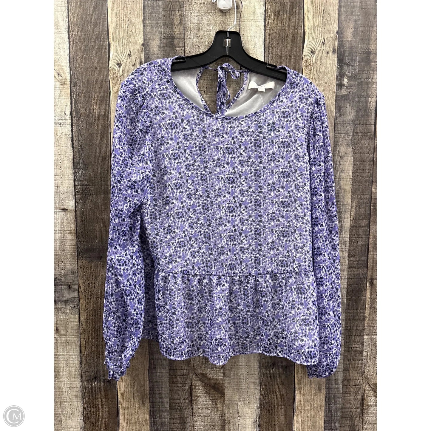 Top Long Sleeve By Loft In Purple, Size: M