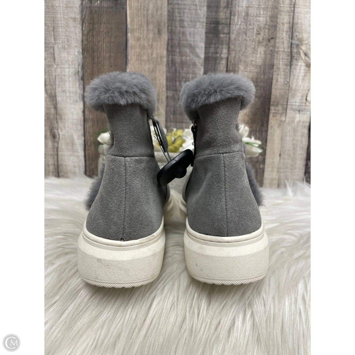 Boots Ankle Flats By Marc Fisher In Grey, Size: 8.5