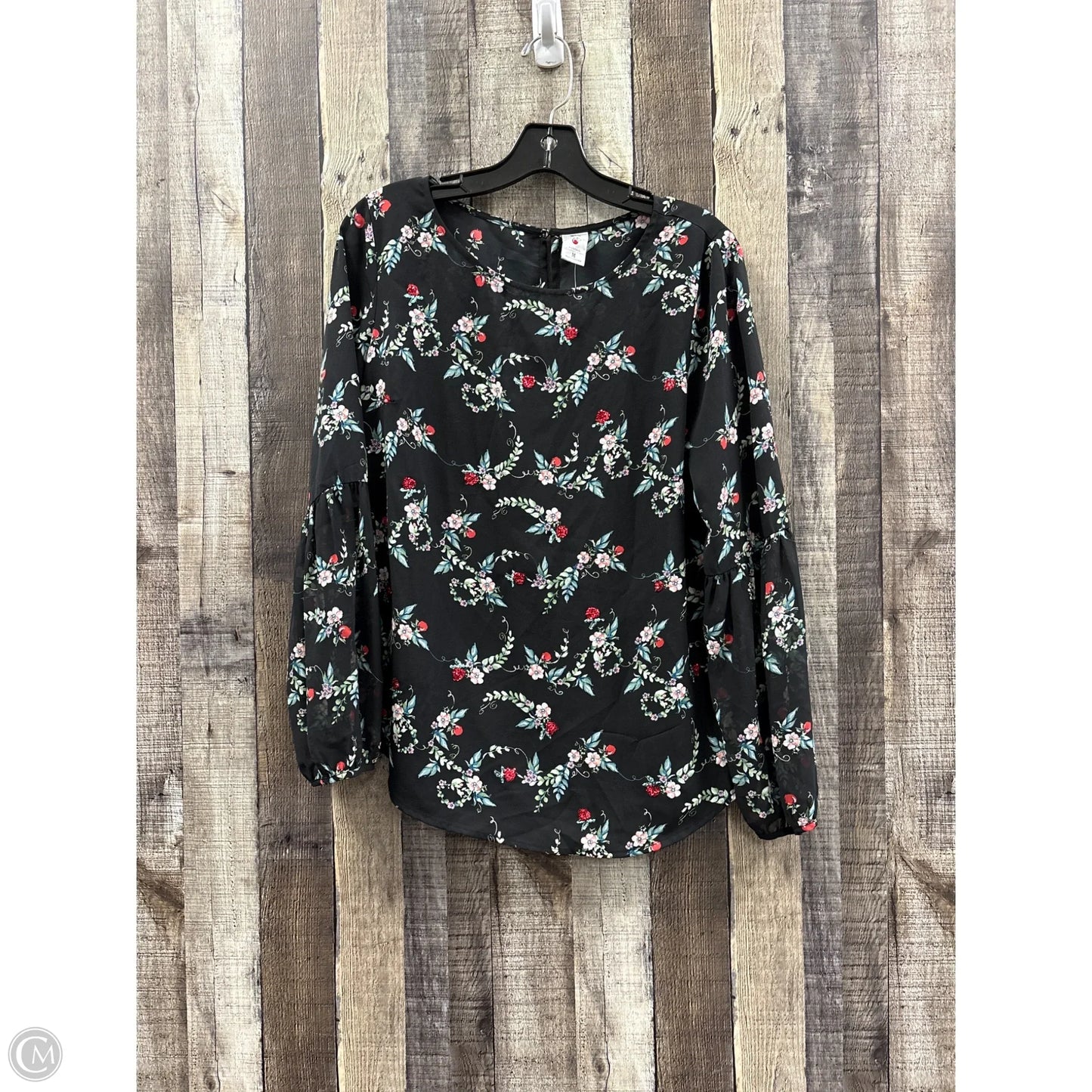 Top Long Sleeve By Lc Lauren Conrad In Black, Size: M
