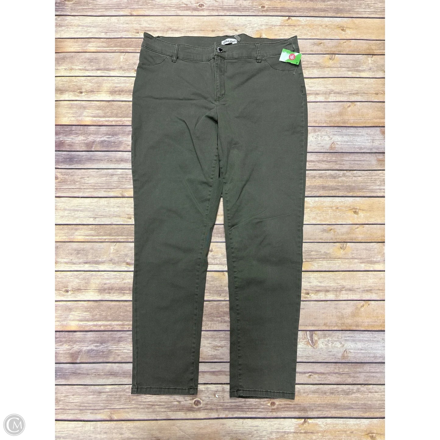 Pants Chinos & Khakis By Calvin Klein In Green, Size: 14