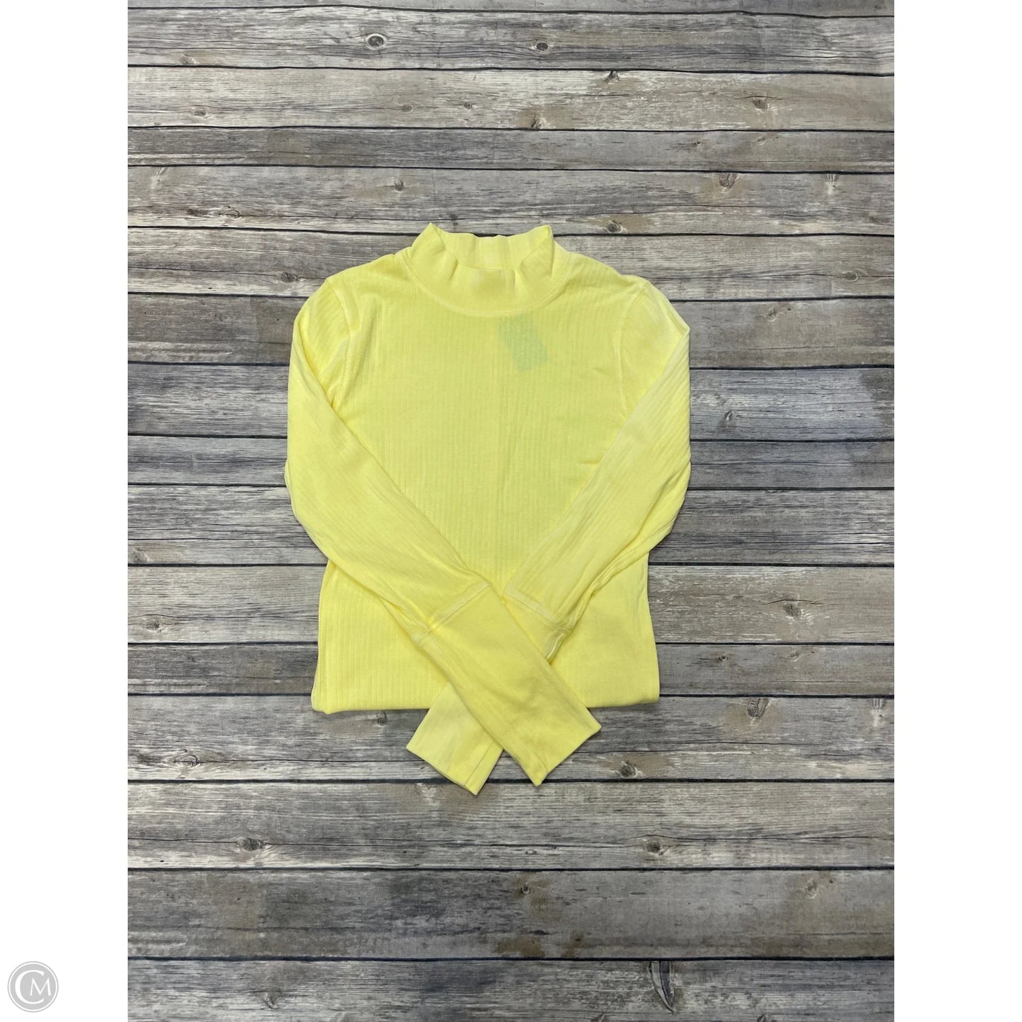 Top Long Sleeve By Free People In Yellow, Size: S