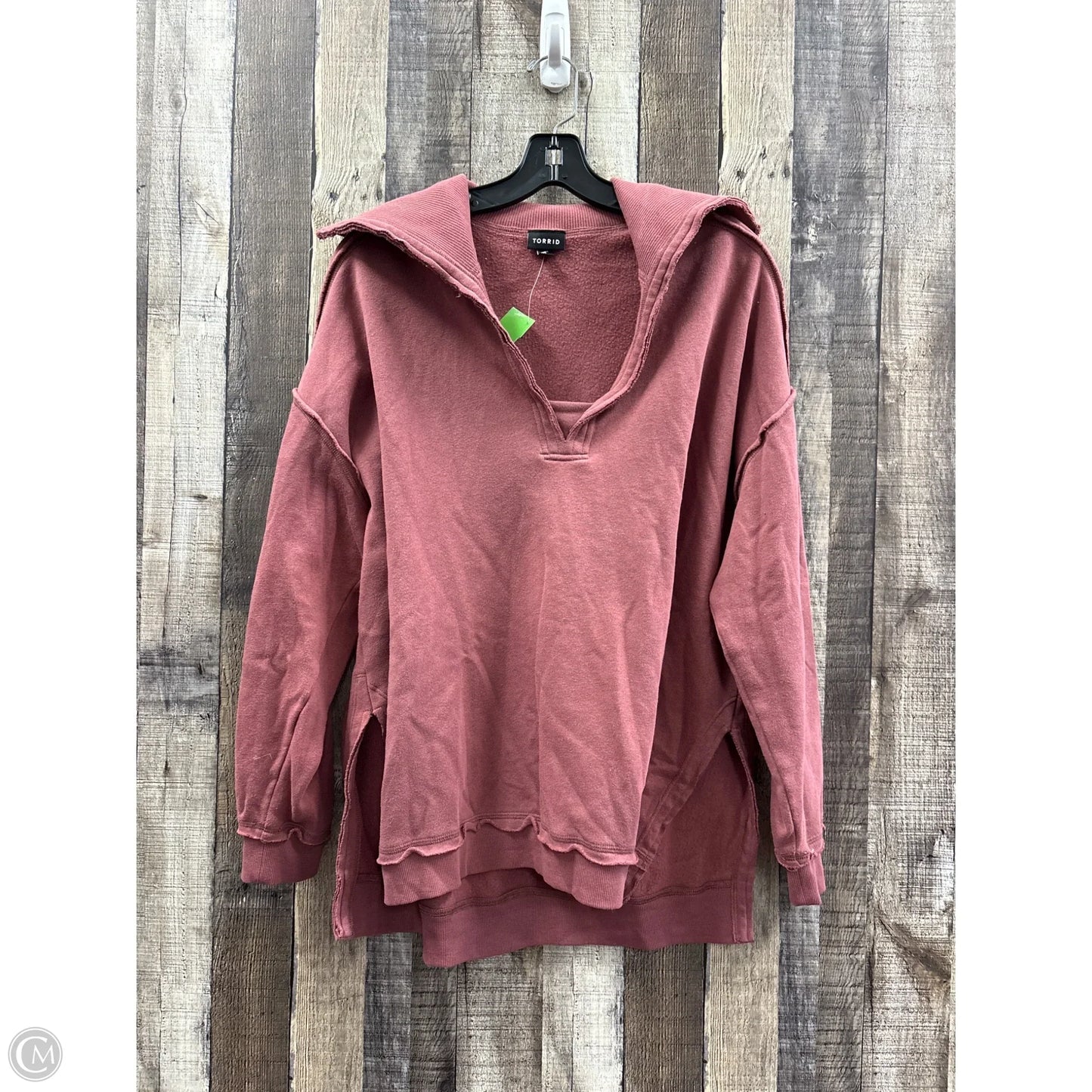 Sweatshirt Collar By Torrid In Maroon, Size: S