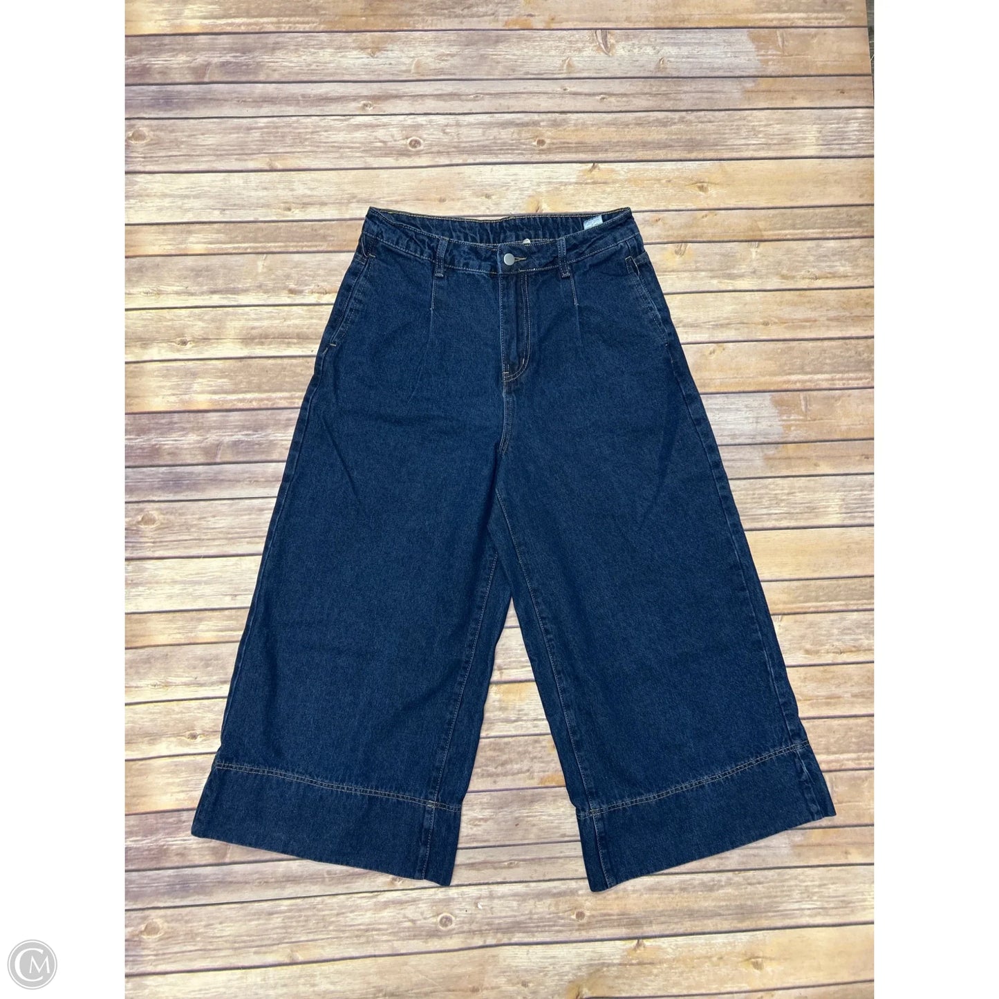 Jeans Wide Leg By Dazy In Blue Denim, Size: Xl
