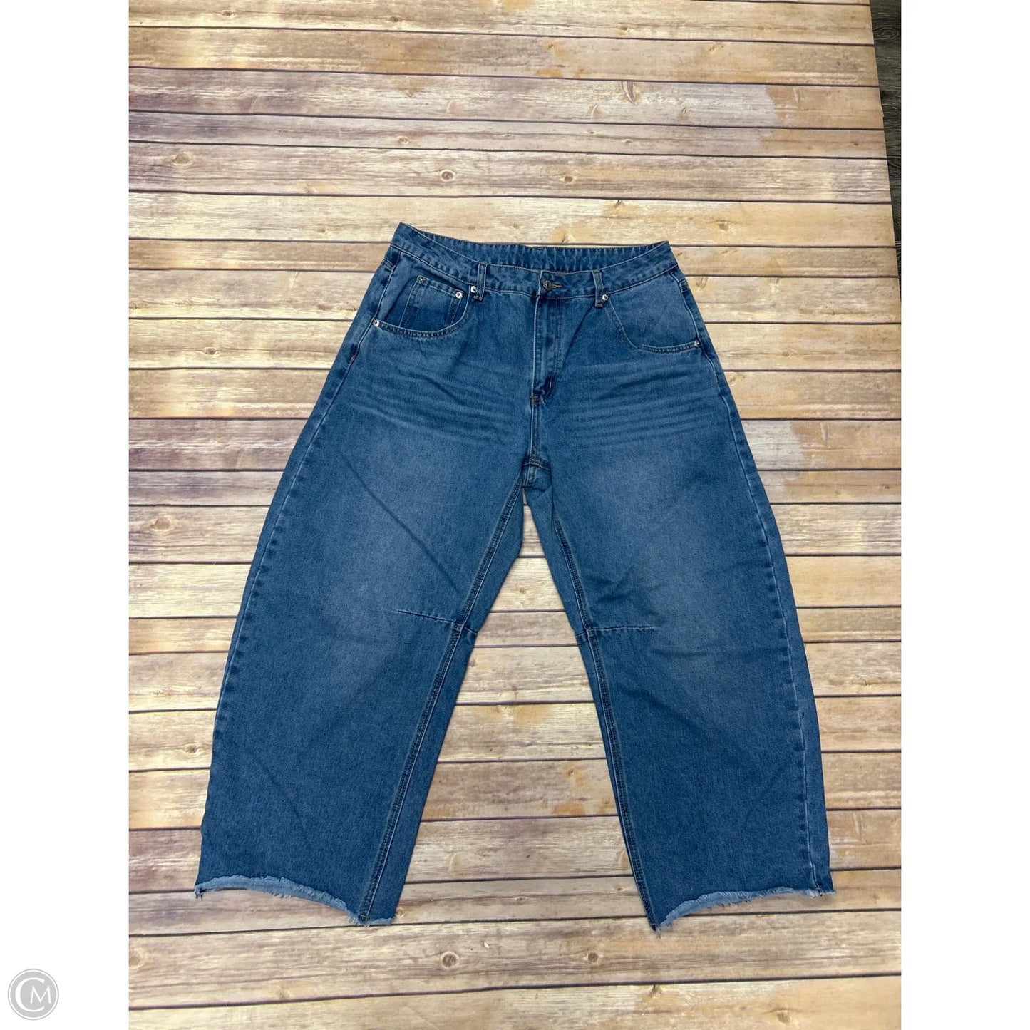 Jeans Wide Leg By Cmf In Blue Denim, Size: Xxl