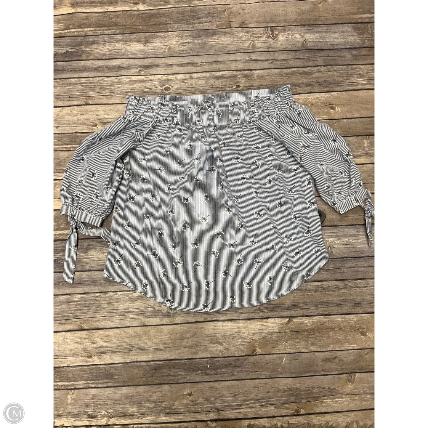 Top 3/4 Sleeve By Love Notes In Blue, Size: L