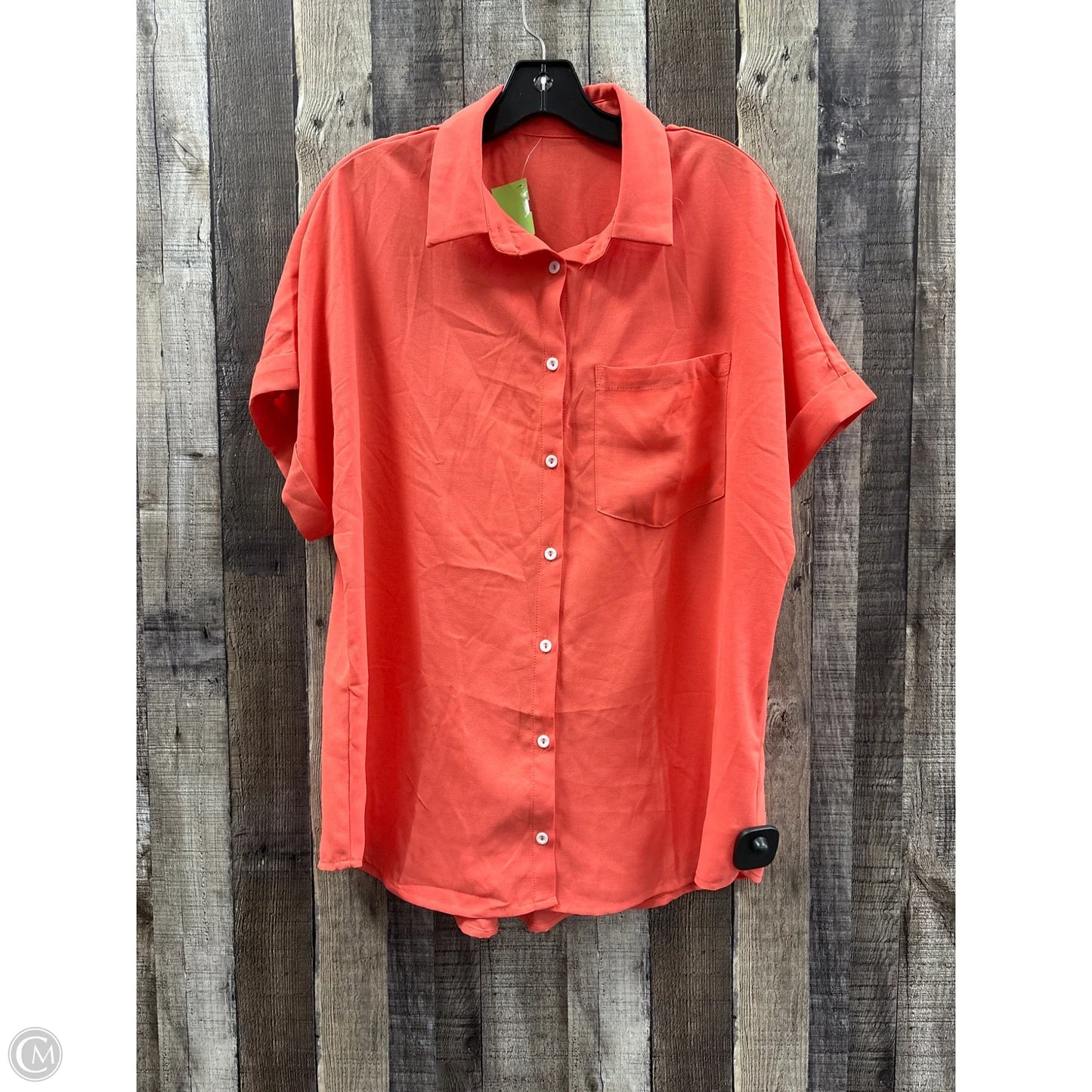 Top Short Sleeve By Cmf In Orange, Size: Xl