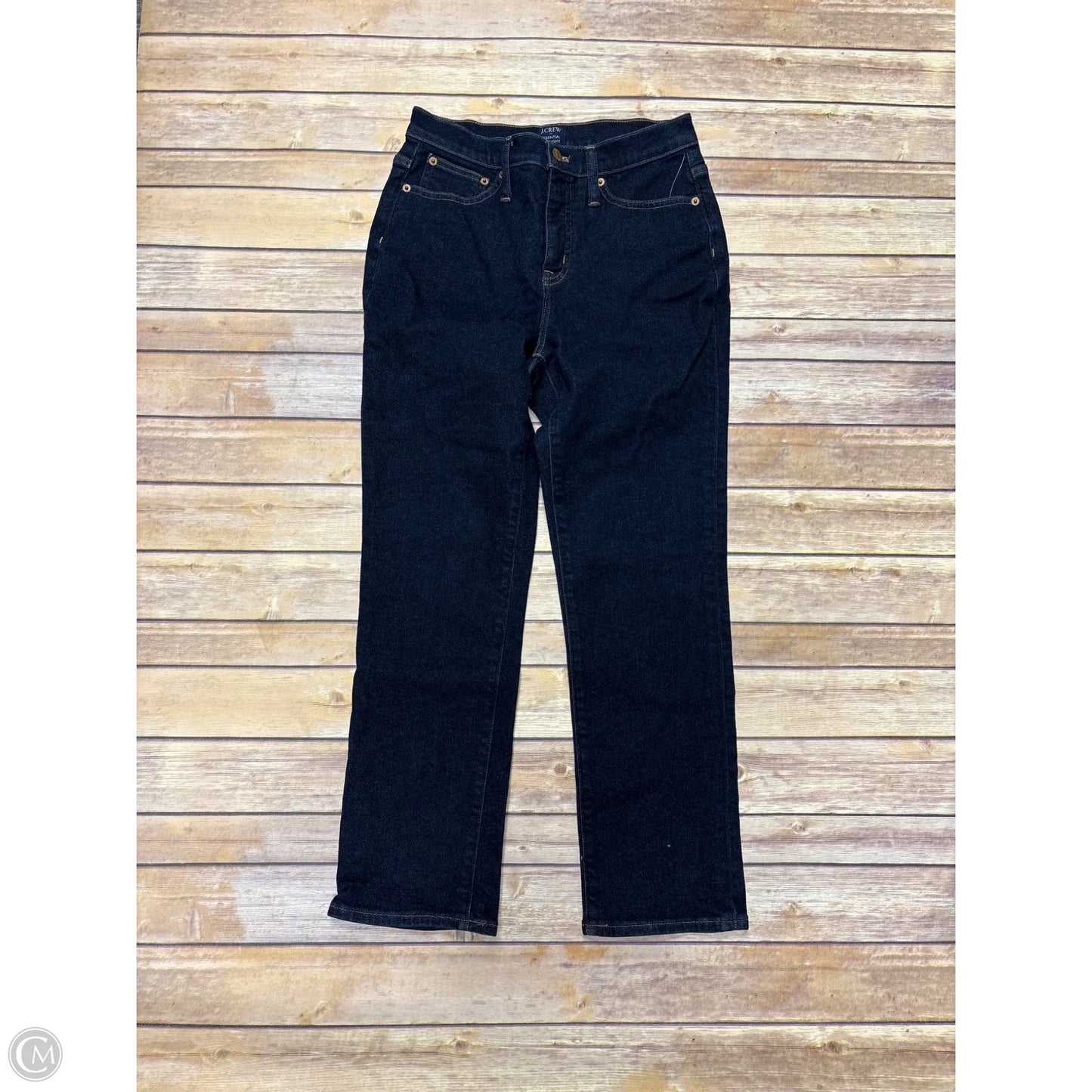 Jeans Straight By J. Crew In Blue Denim, Size: 2