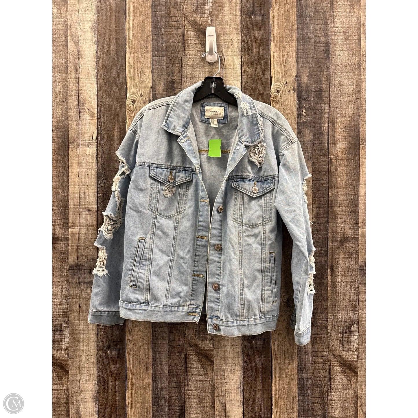 Jacket Denim By Forever 21 In Blue Denim, Size: S