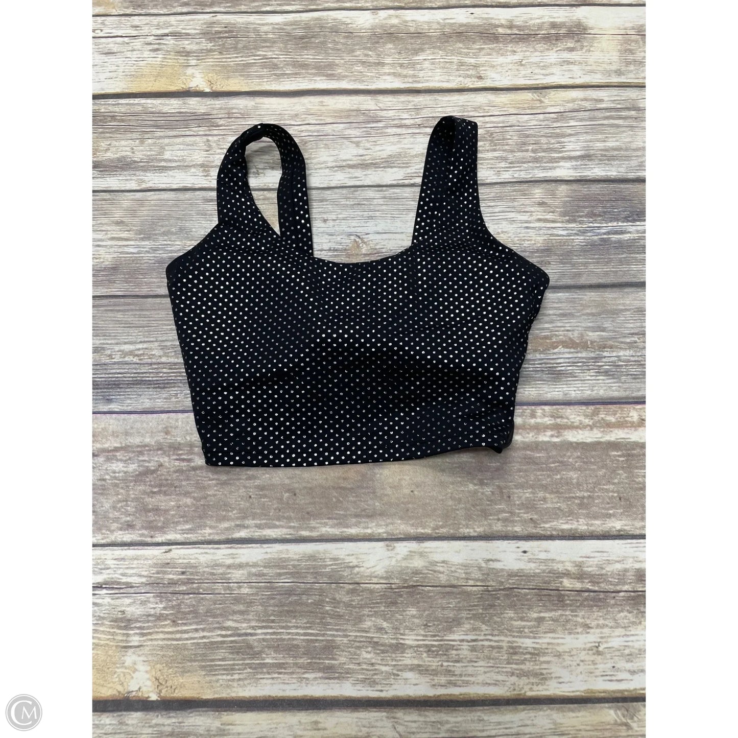 Athletic Bra By Zyia In Black & Silver, Size: Xs