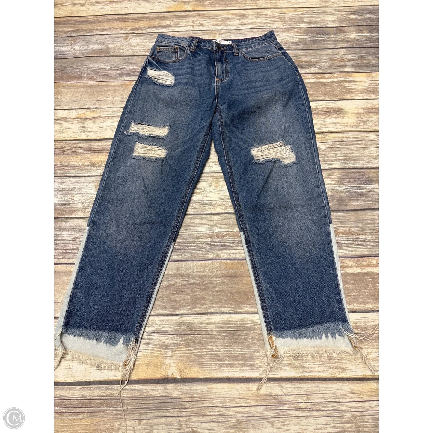 Jeans Straight By Cello In Blue Denim, Size: 4