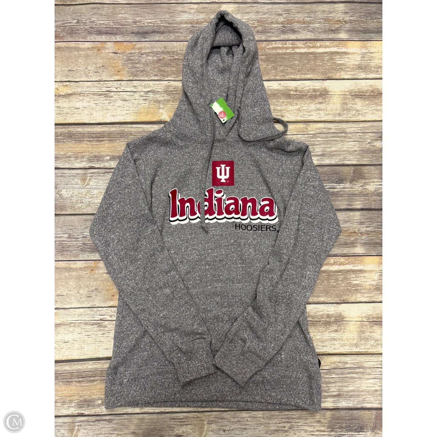 Athletic Sweatshirt Hoodie By Cme In Grey, Size: S