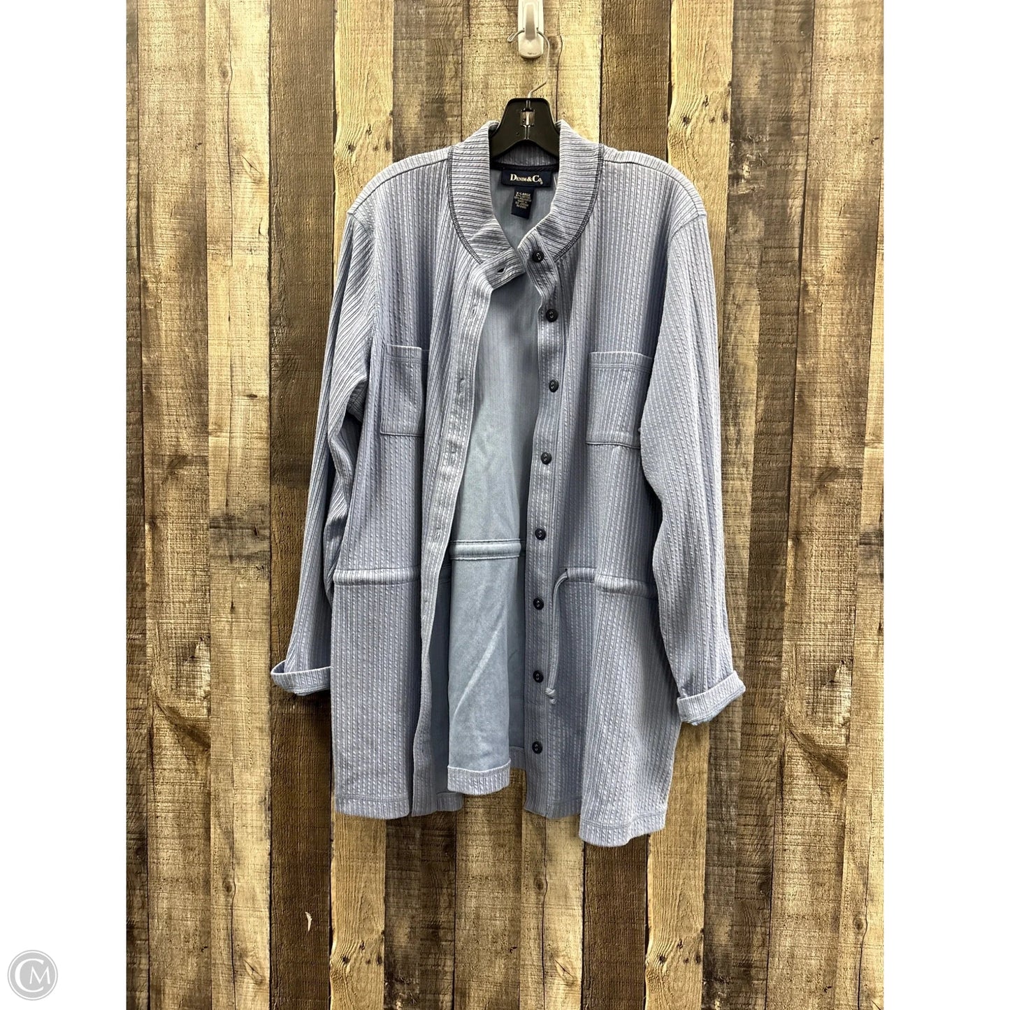 Jacket Other By Denim And Company In Blue, Size: Xl