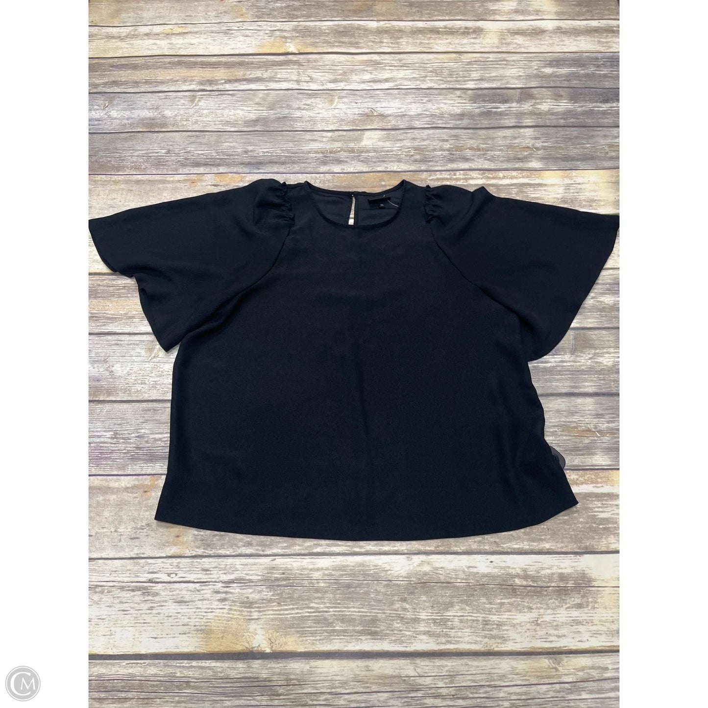 Top Short Sleeve By Who What Wear In Black, Size: M