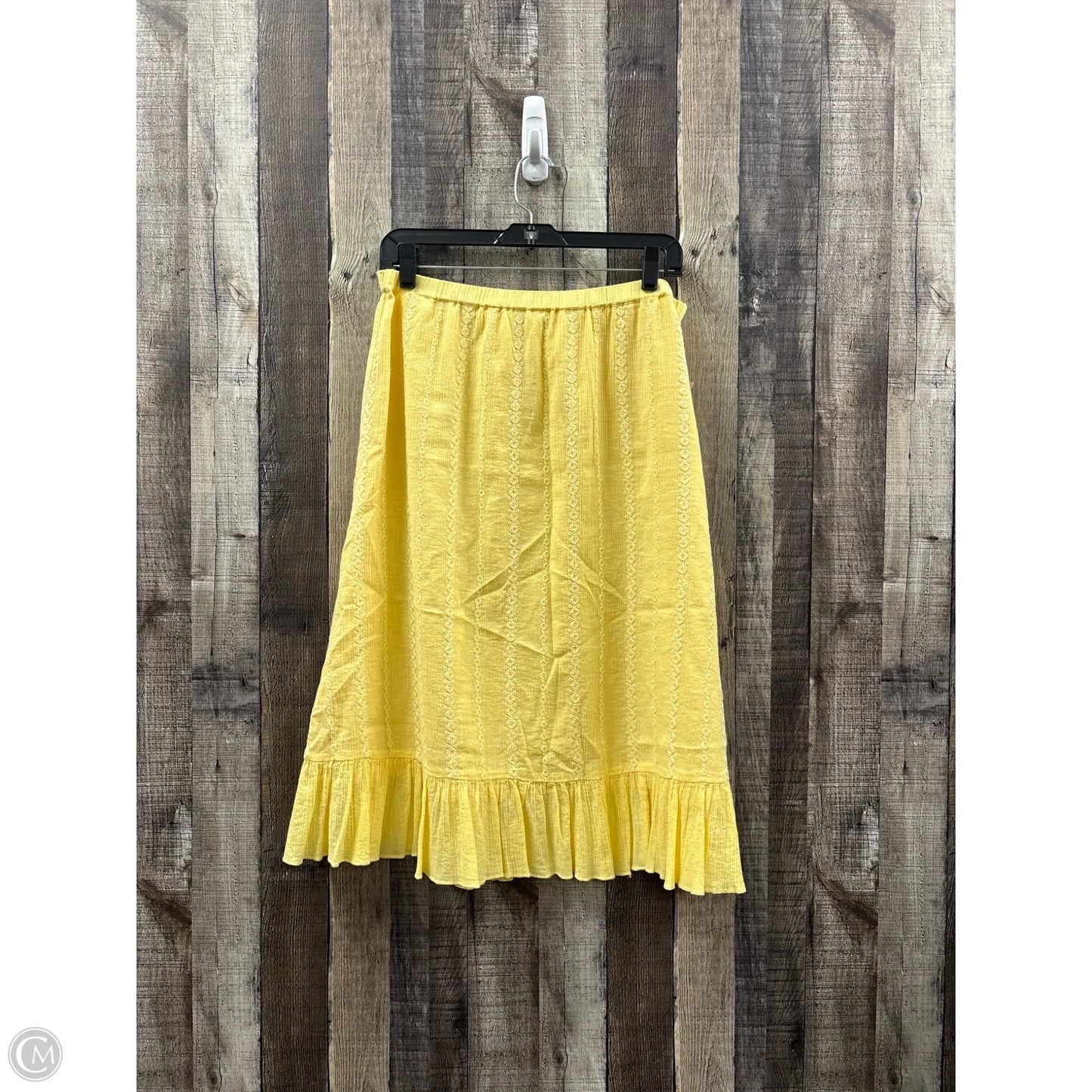 Skirt Midi By D&co. In Yellow, Size: L