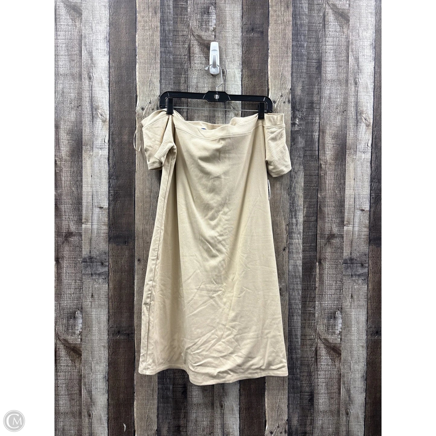 Dress Casual Midi By Old Navy In Tan, Size: 2x